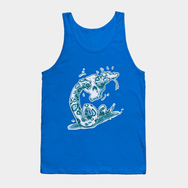 clumsy rattlesnake stuck while trying to pass through into skull Tank Top by anticute